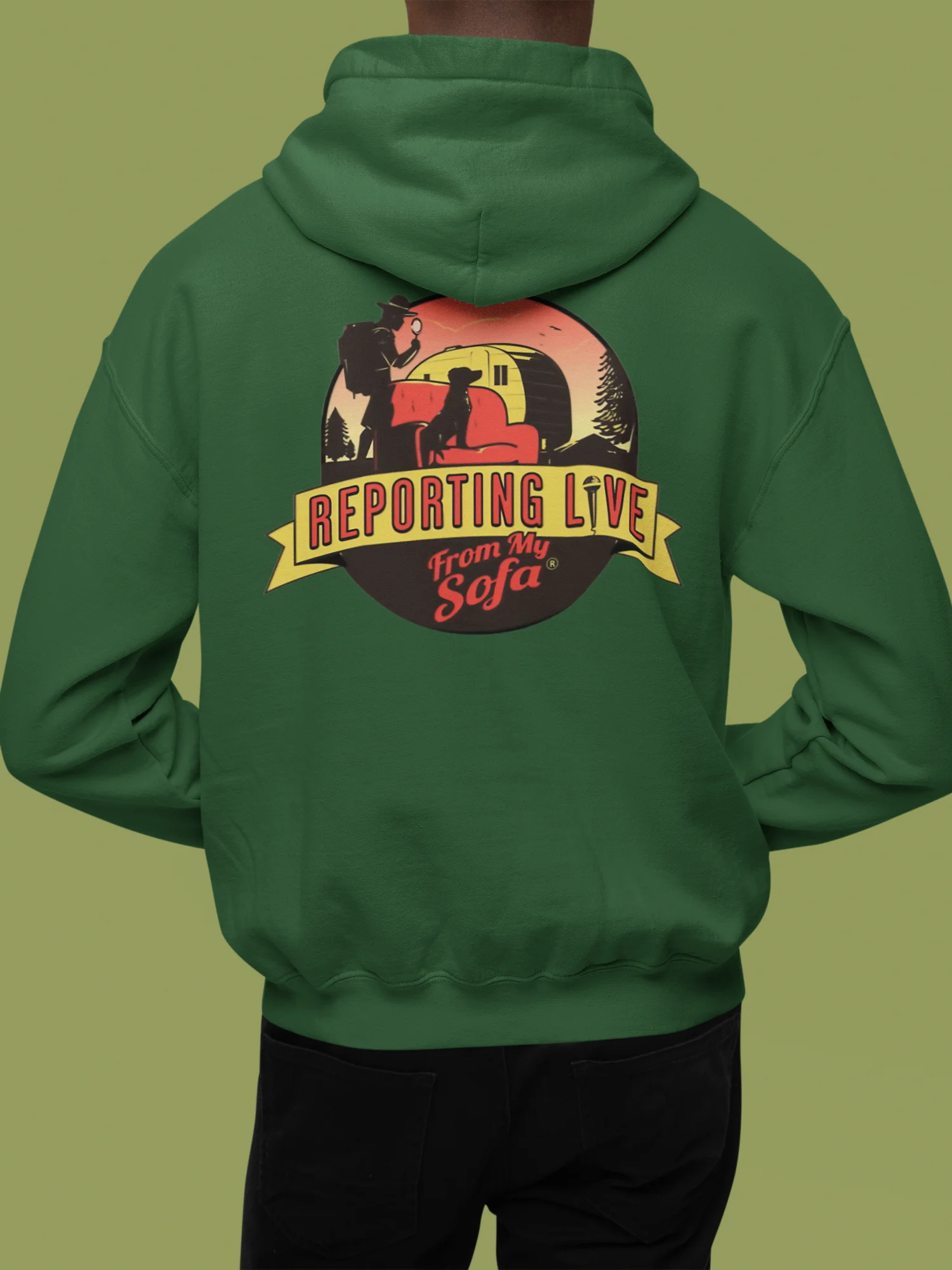 Reporting Live From My Sofa Signature Premium Unisex Hoodie product image (7)