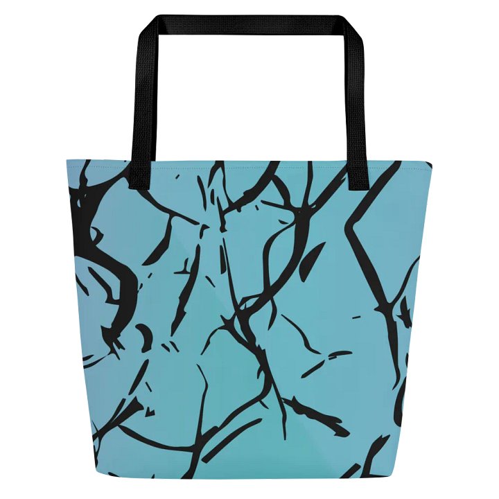 Blue Enigma/All-Over Print Large Tote Bag w/ Pocket by Sublicolor product image (2)