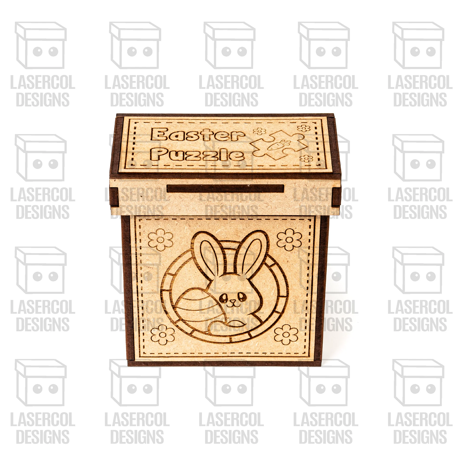 Easter Bunny Puzzle With Box Set 4 (2 Sizes) - Laser Cut Files product image (3)