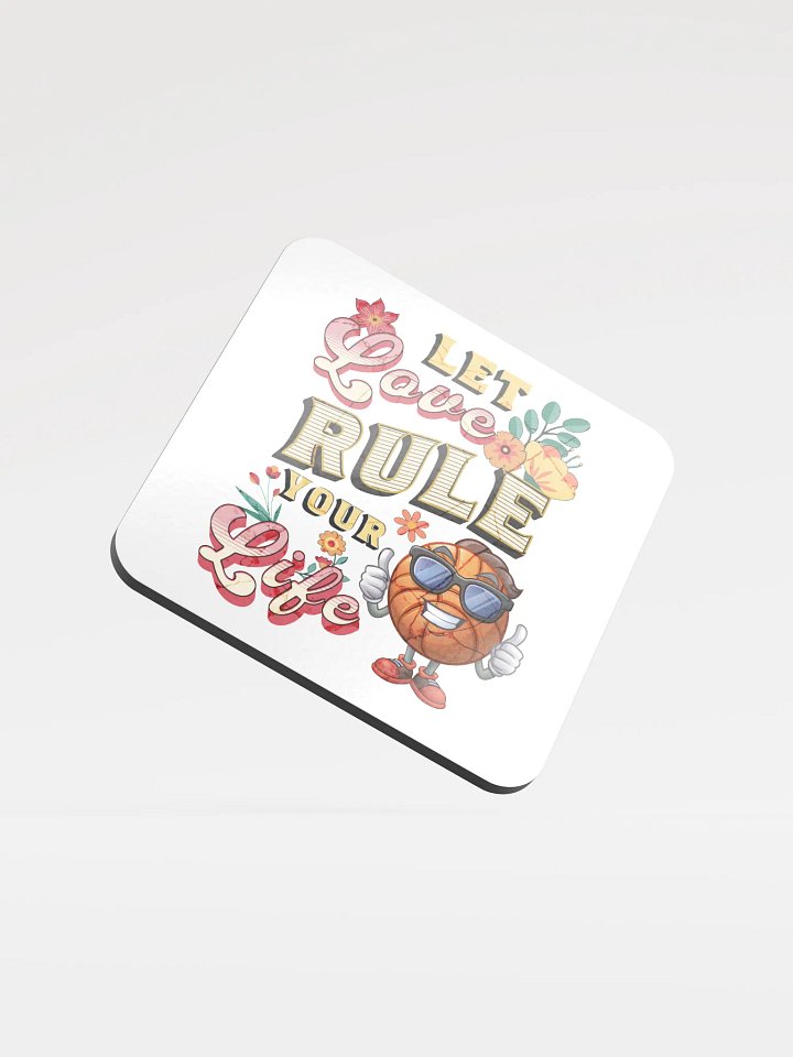 Let Love Rule Your Life Basketball Cork Coaster Set product image (2)