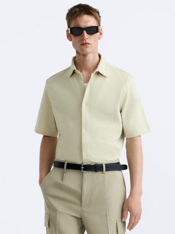 TEXTURED VISCOSE BLEND SHIRT product image (4)