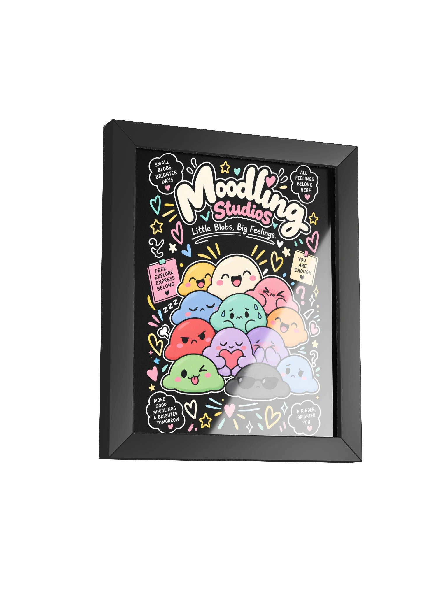Little Blobs, Big Feelings — Moodling Studios Framed Art Poster product image (2)