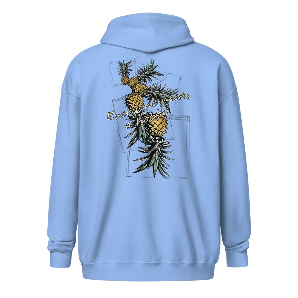 Everyone Needs a Hobby Pineapple Flipping back print zip up Hoodie product image (7)