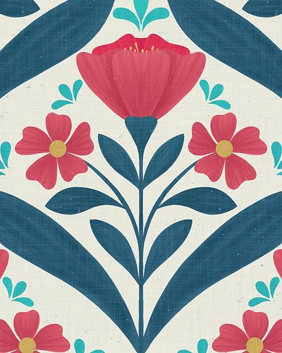 Work in progress! Here’s a peek at a new collection I’ve been working on. 

#spd #surfacepatterndesign #design #digitalart #p...