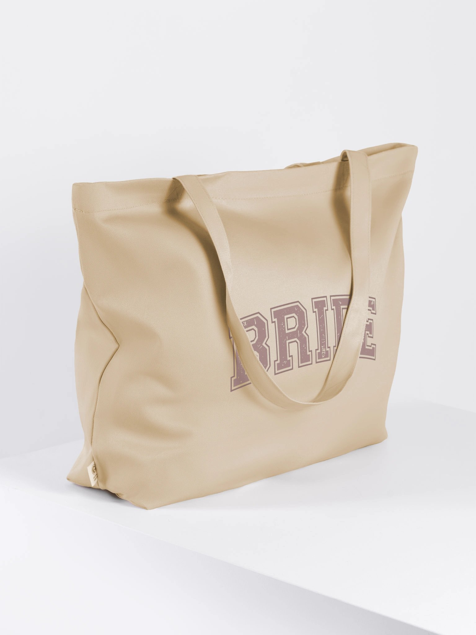 BRIDE Varsity Organic Cotton Tote Bag | Bridal Wedding Tote product image (7)
