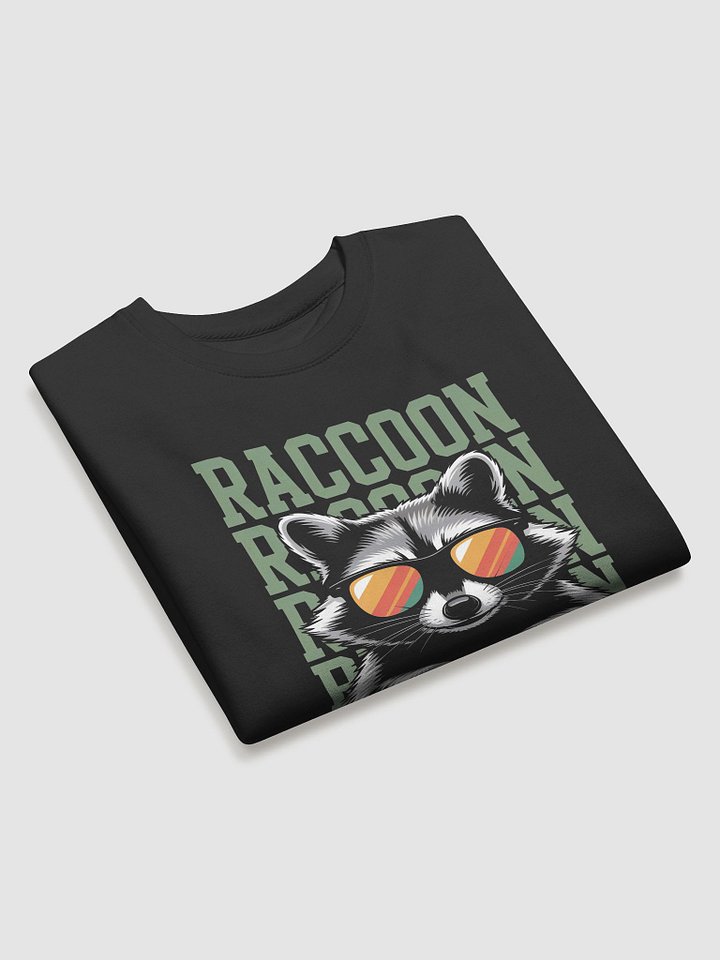 Striped Raccoon Sunglasses Sweatshirt product image (1)