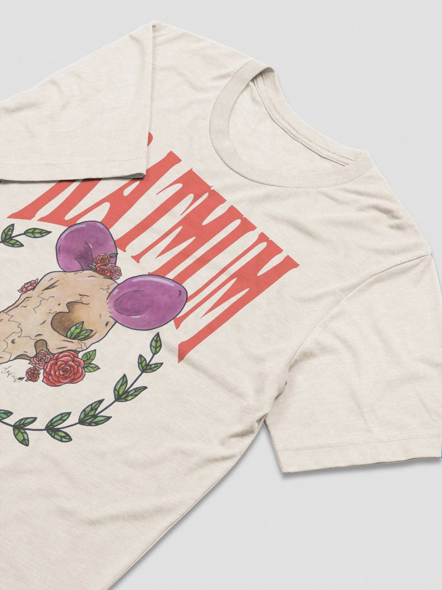 AJA X RAT - Wreathed Skull T-Shirt (Oatmeal) product image (1)