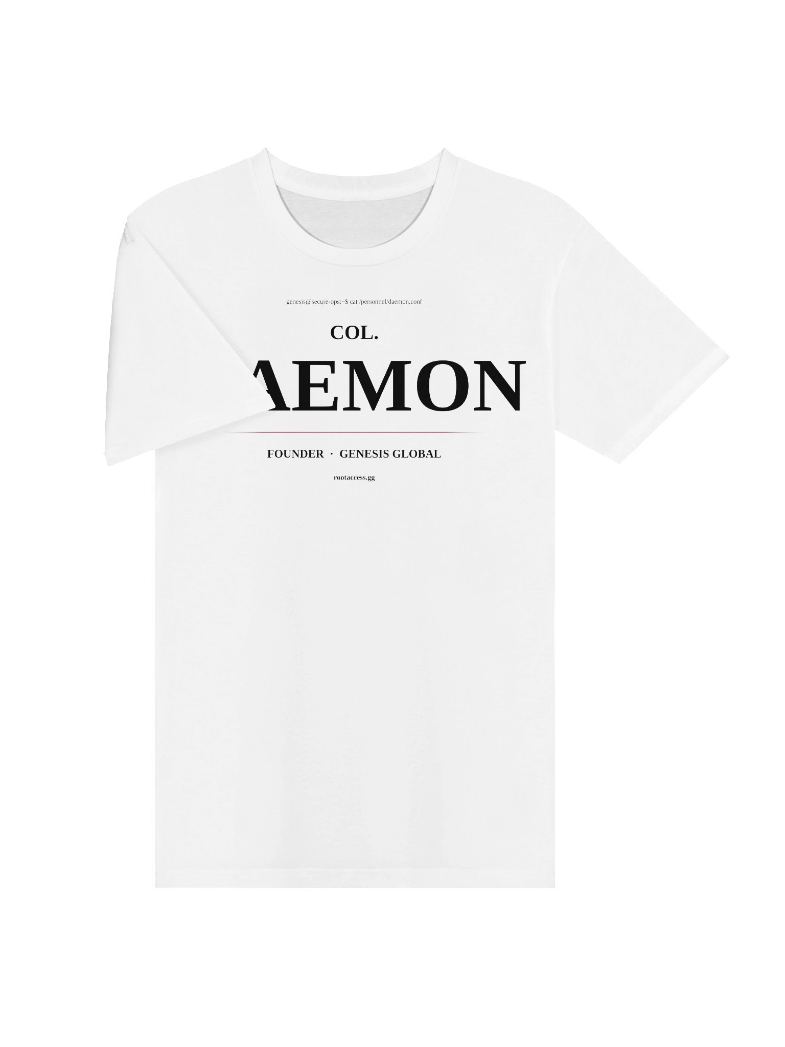 COL. DAEMON — Founder Tee (White) product image (3)