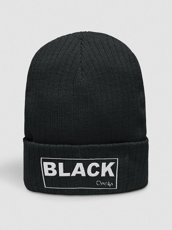 Black By Omega - White | Ribbed Knit Beanie product image (1)