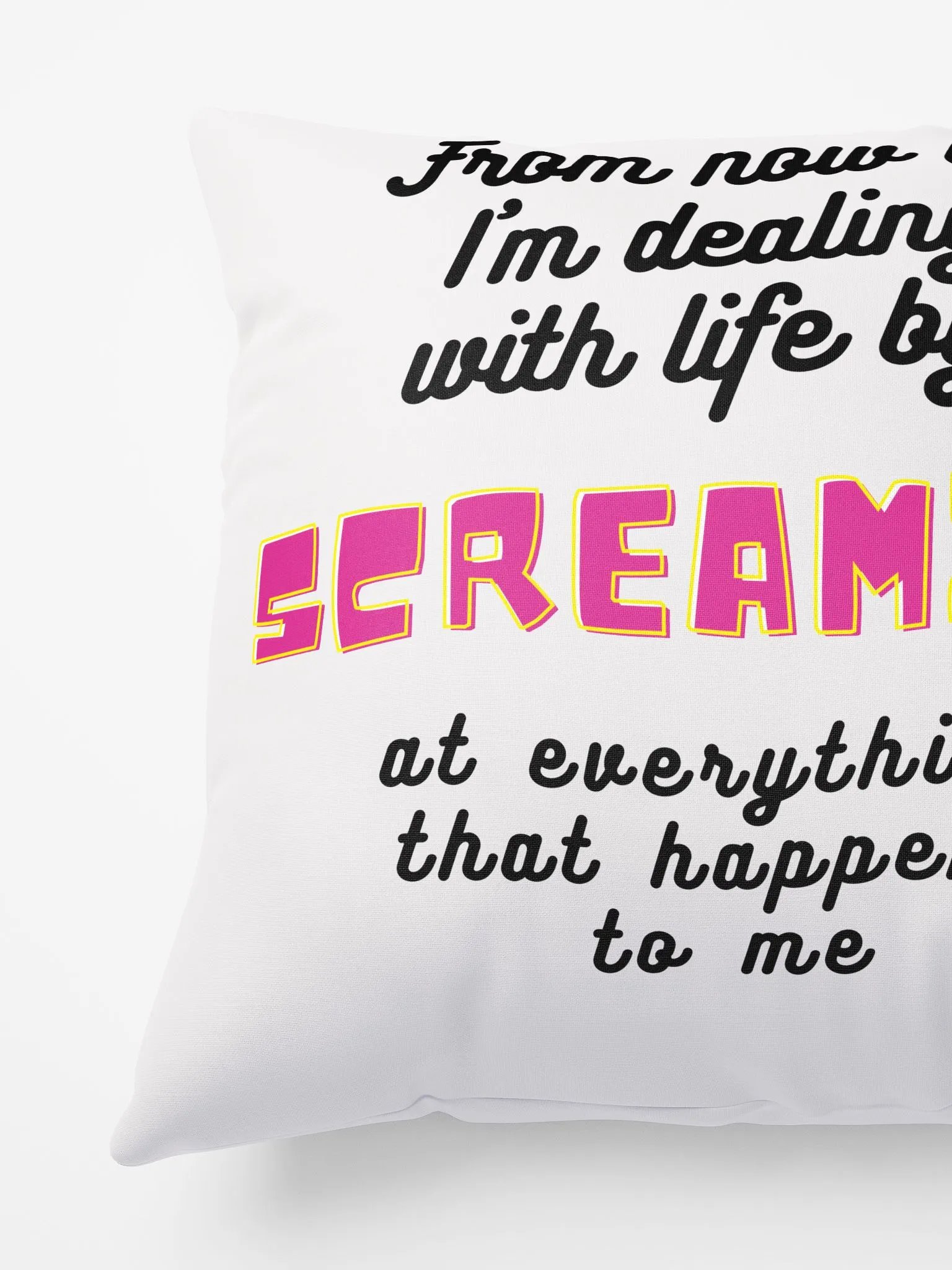 Screaming Cockatoo Pillow Double Sided With Text product image (5)