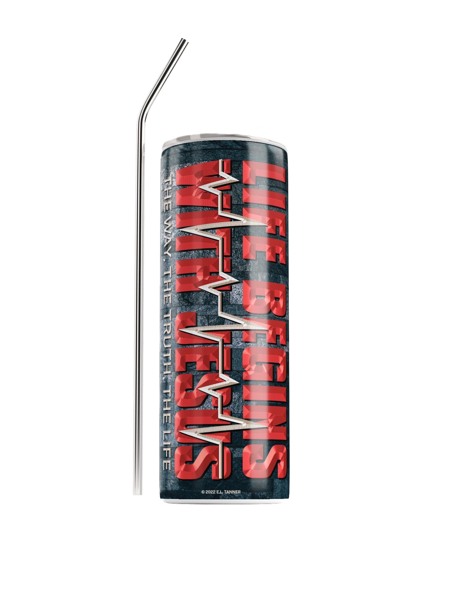 Life Begins with Jesus, 20oz Tumbler, Blk product image (1)