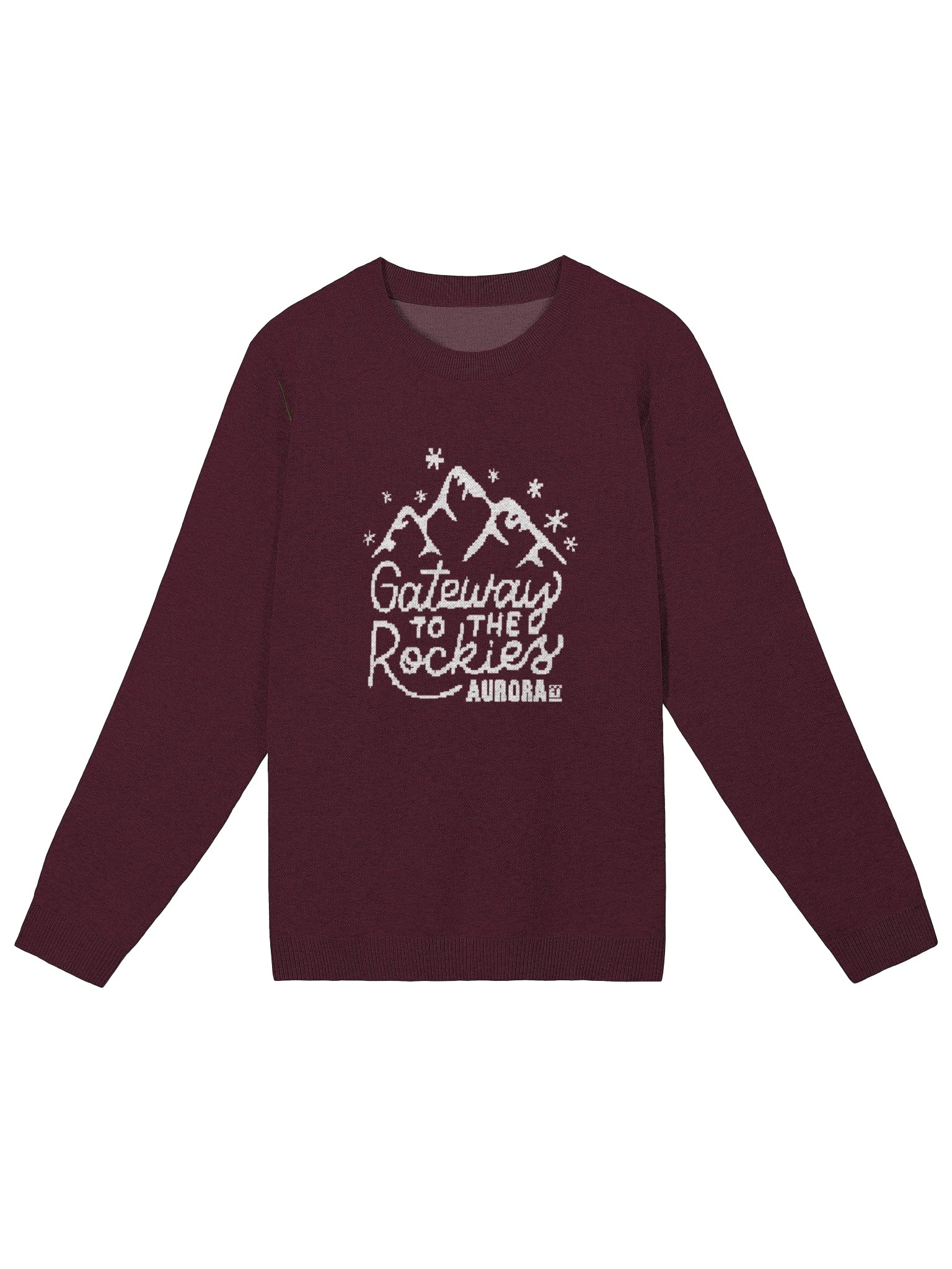 Gateway to The Rockies Knitted Sweater (Burgundy) product image (1)