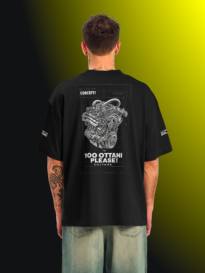 100 Ottani Please!™ Oversized Unisex Racing Streetwear Graphic T-Shirt | Sector Split Edition product image (2)