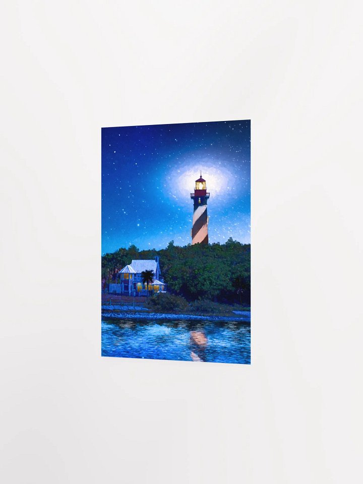 St. Augustine Lighthouse – Florida Starry Night Studio Art Print product image (2)