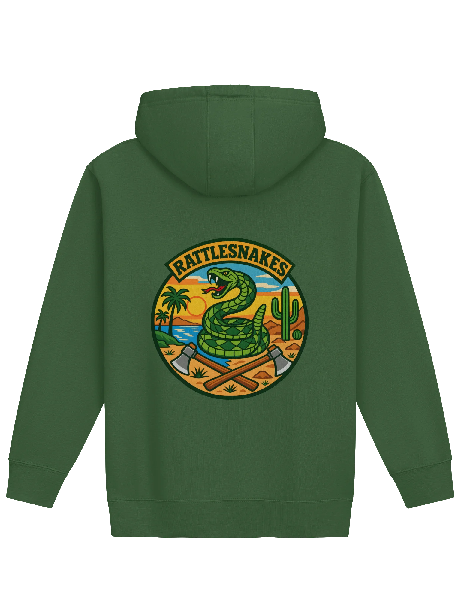 Green Pullover Patch Back Hoodie product image (2)