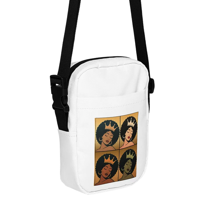 Poised Princess Afro Queen Pop‑Art All‑Over Crossbody product image (1)