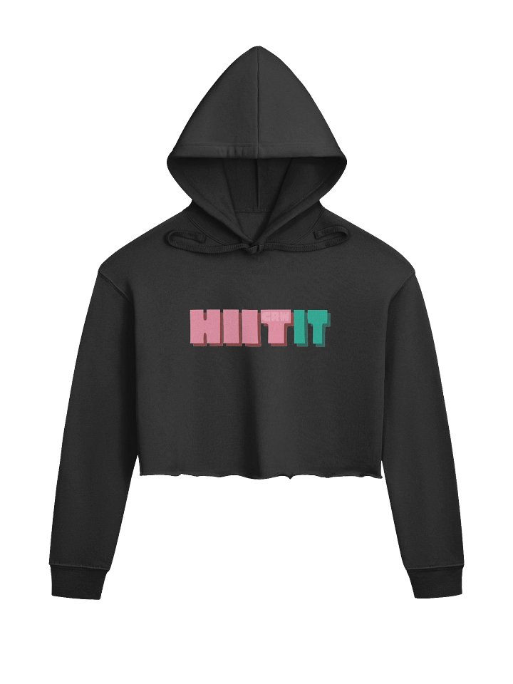 HIIT IT Crop Top Hoodie Black product image (1)