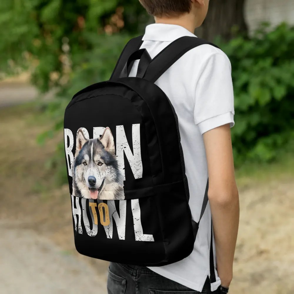 Born To Howl All-Over Print Backpack product image (2)