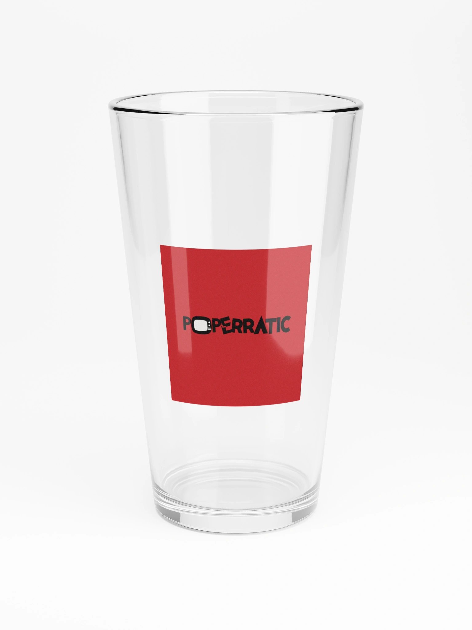 Poperratic Red Logo Pint Glass product image (3)