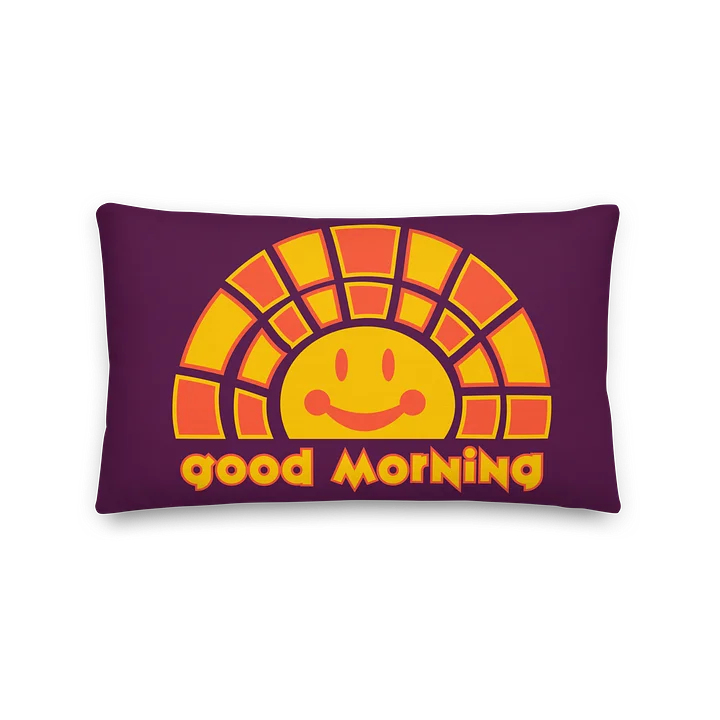 Hello Sunshine Retro Throw Pillow (Grape) product image (5)