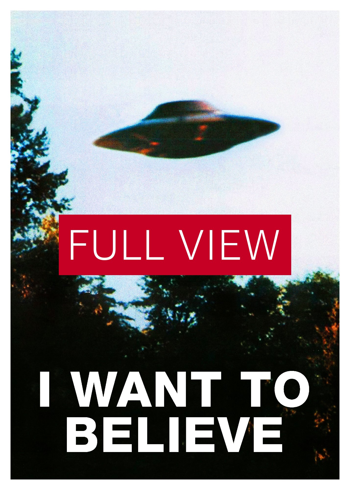 I want to believe. Original The X-Files poster (Ver.2, Season 4-5, 1996-1997) — sci-fi poster, movie poster, space art print product image (5)