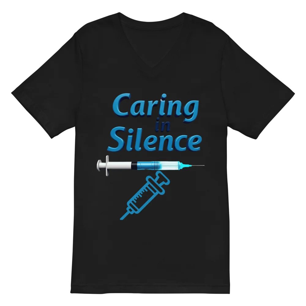 Silent Care Syringe V-Neck Tee product image (3)
