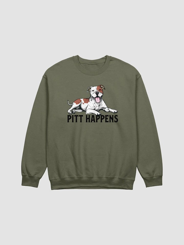 Pitt Happens Sweatshirt of a Pitbull Terrier | Funny Shirt for Pittie and Staffy Paw-rents product image (1)