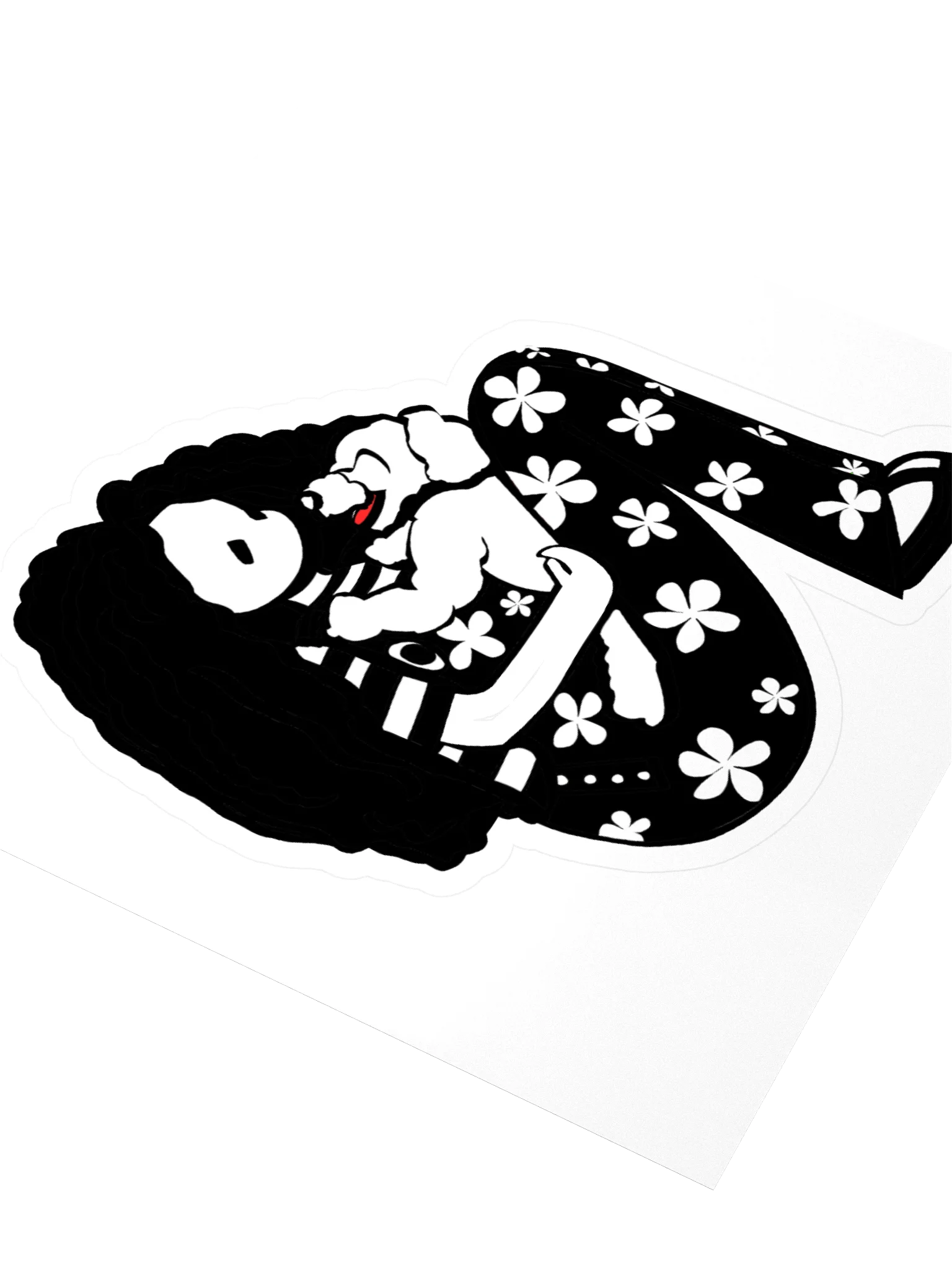 Sticker: Girl with laughing dog on her lap product image (3)