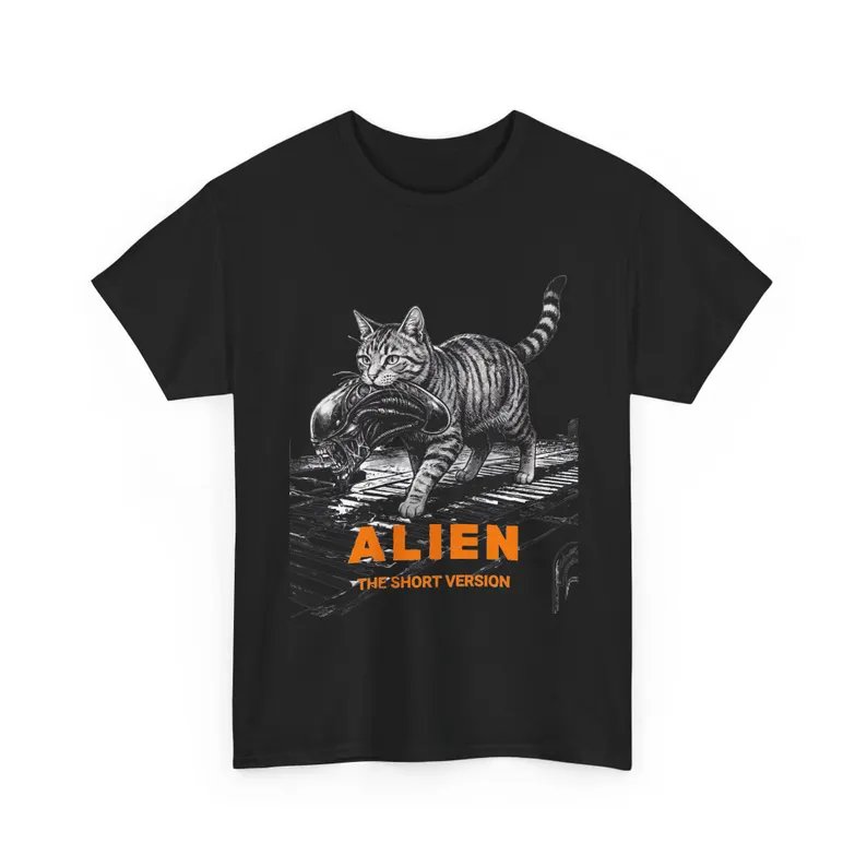 Cat Carrying Alien Helmet T-Shirt Retro Illustration product image (137)