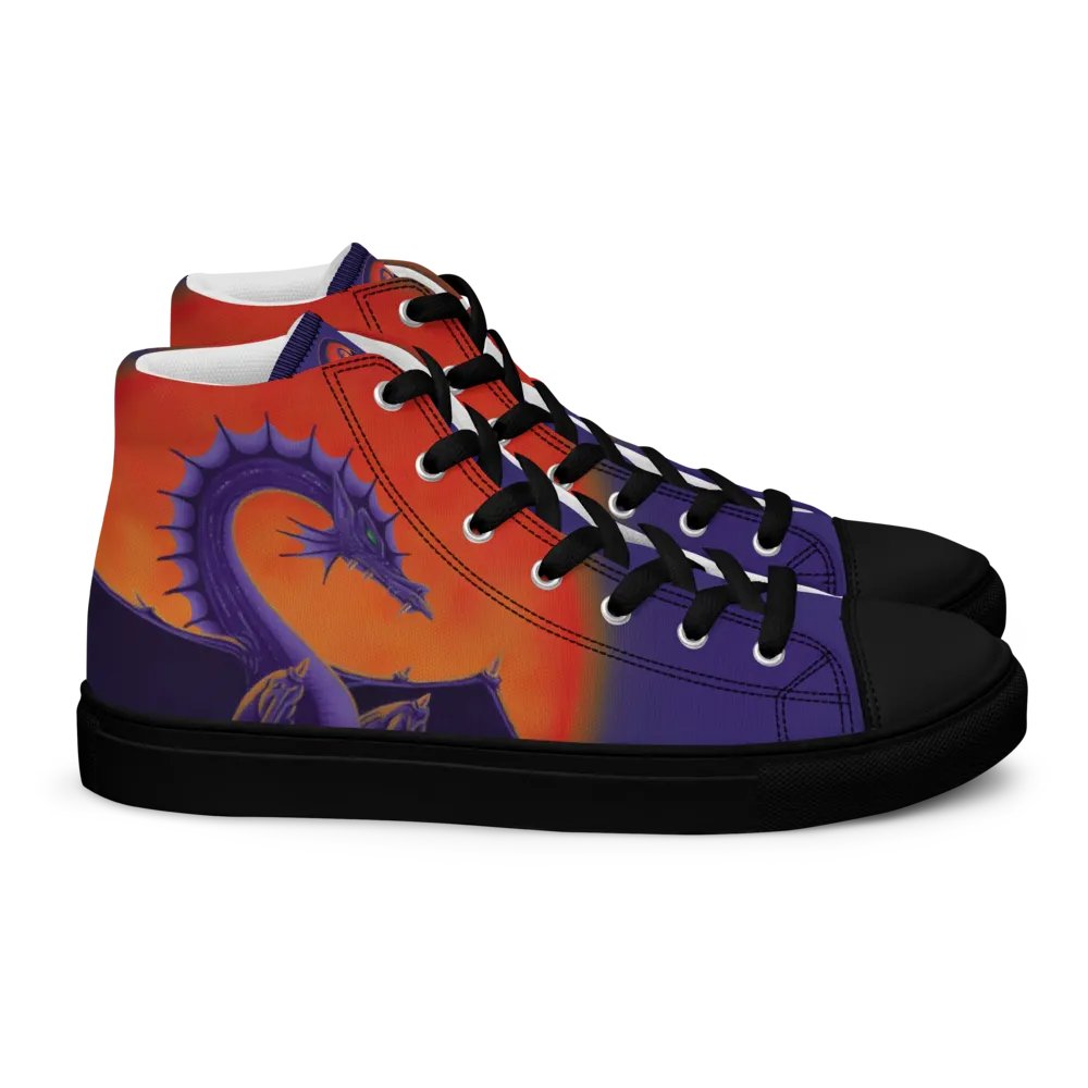 Dragon Sunburst High Top Canvas Shoes product image (2)