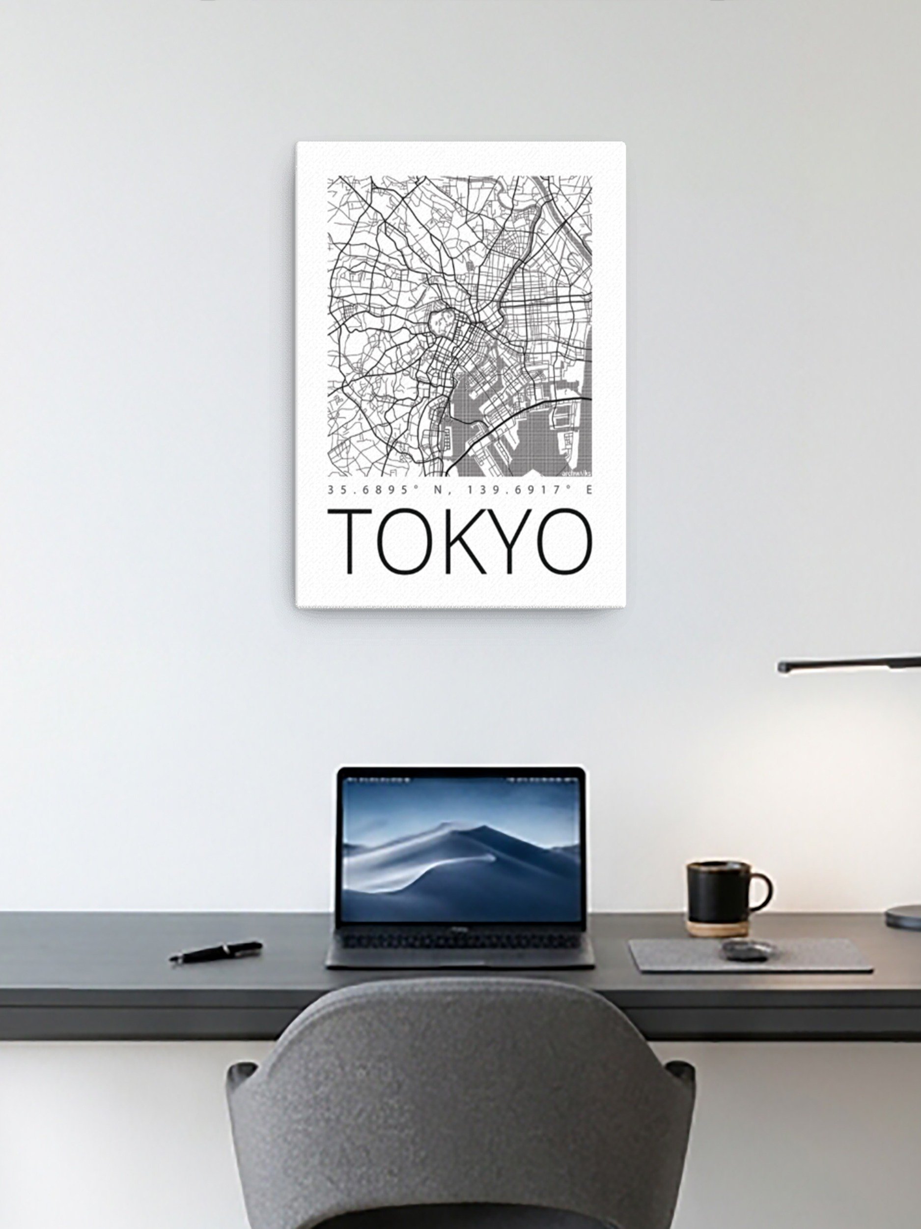 Tokyo Map — Original Canvas Print | Created By Architects product image (1)