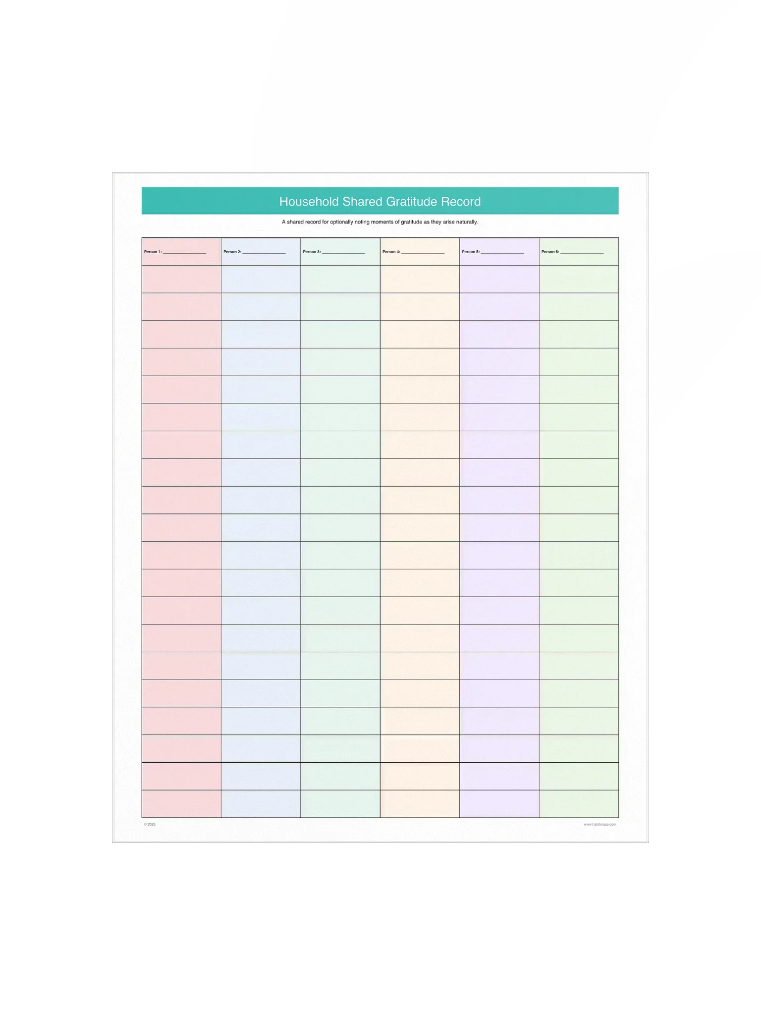 Household Shared Gratitude Record product image (2)
