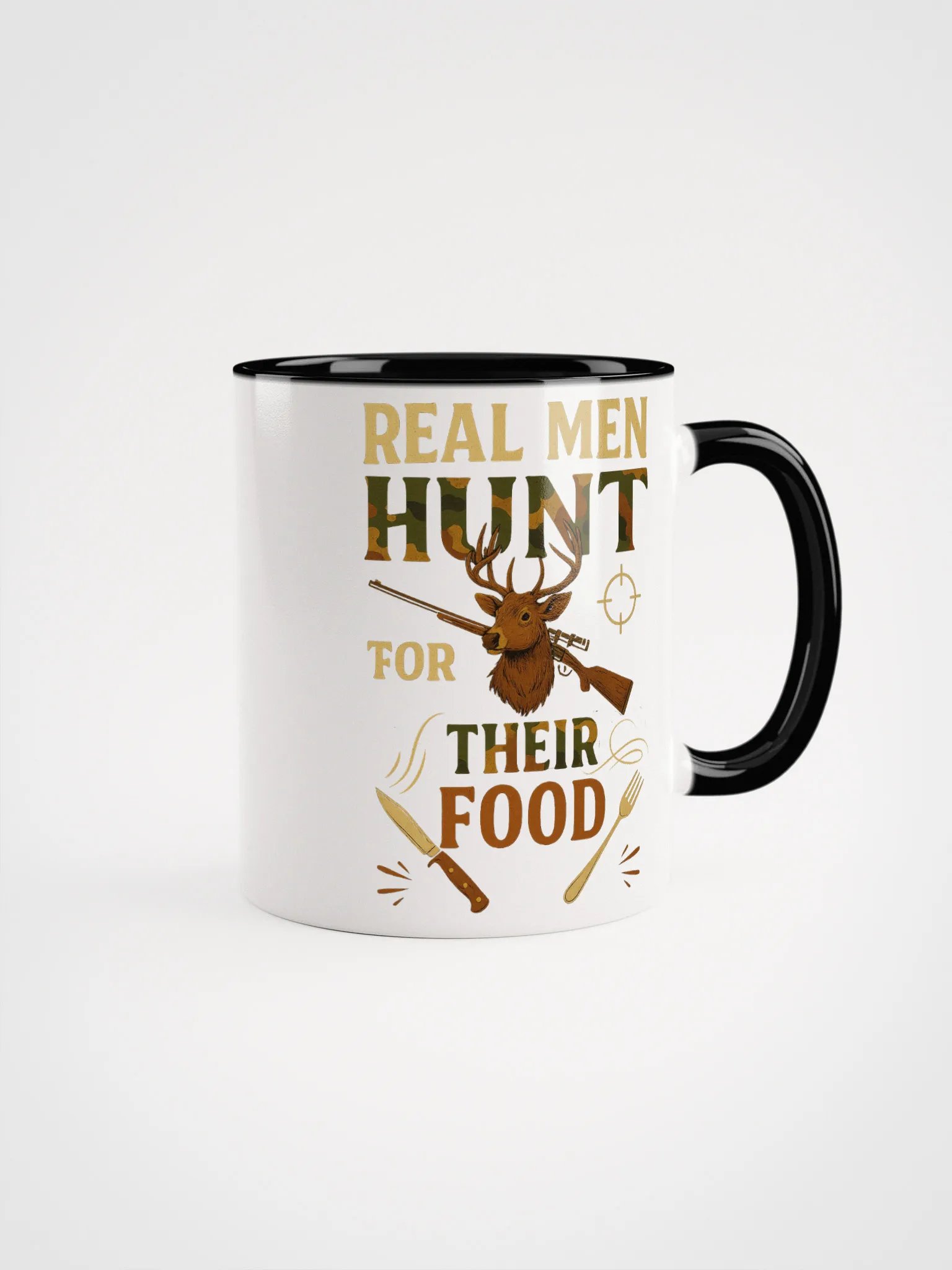 Real Men Hunt Mug – Hunting Quote Survivalist Cup product image (5)