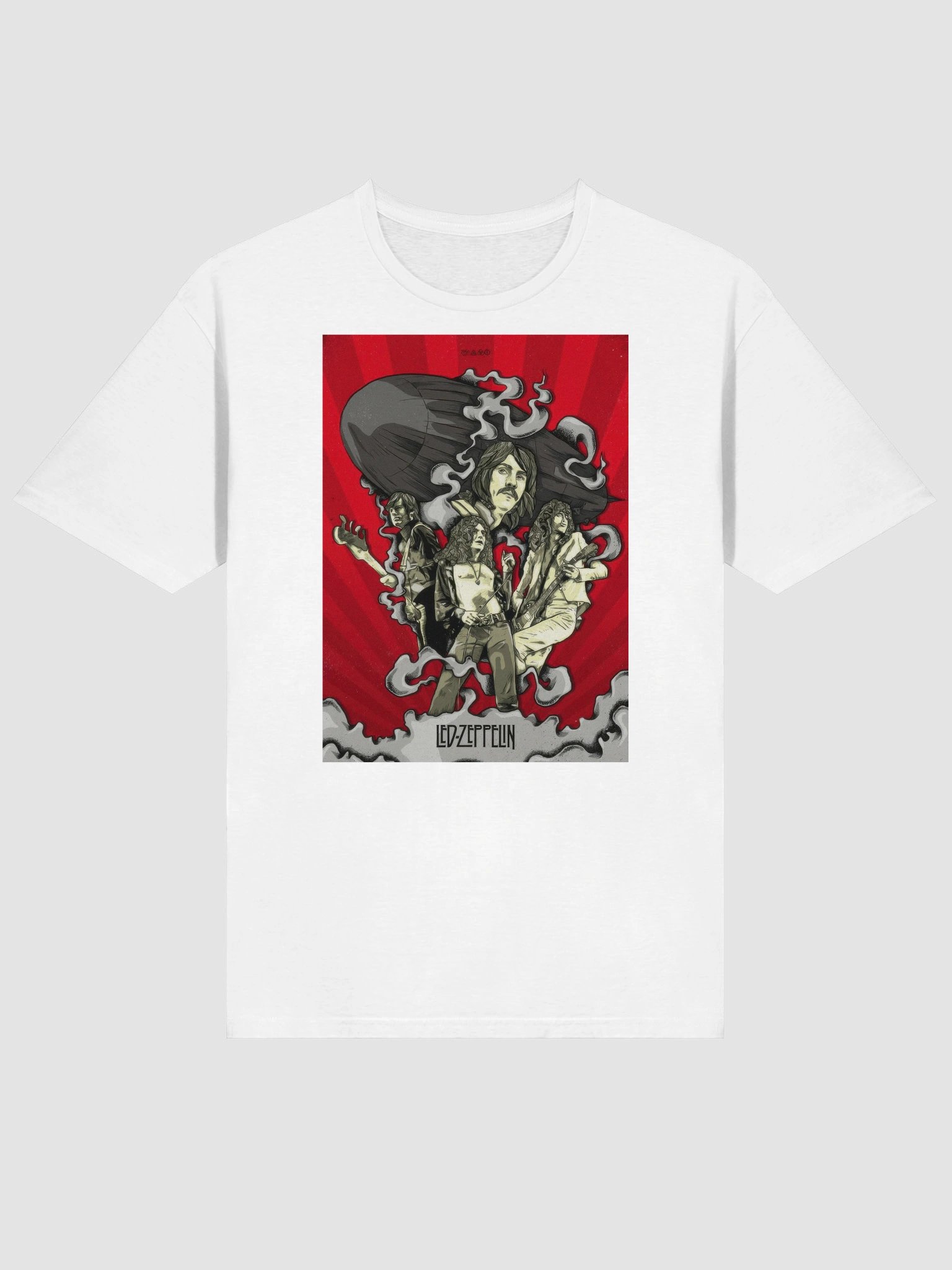 Led Zeppelin Illustrated Rock T-Shirt | Psychedelic Band Art Tee | Classic Rock Graphic Shirt product image (2)