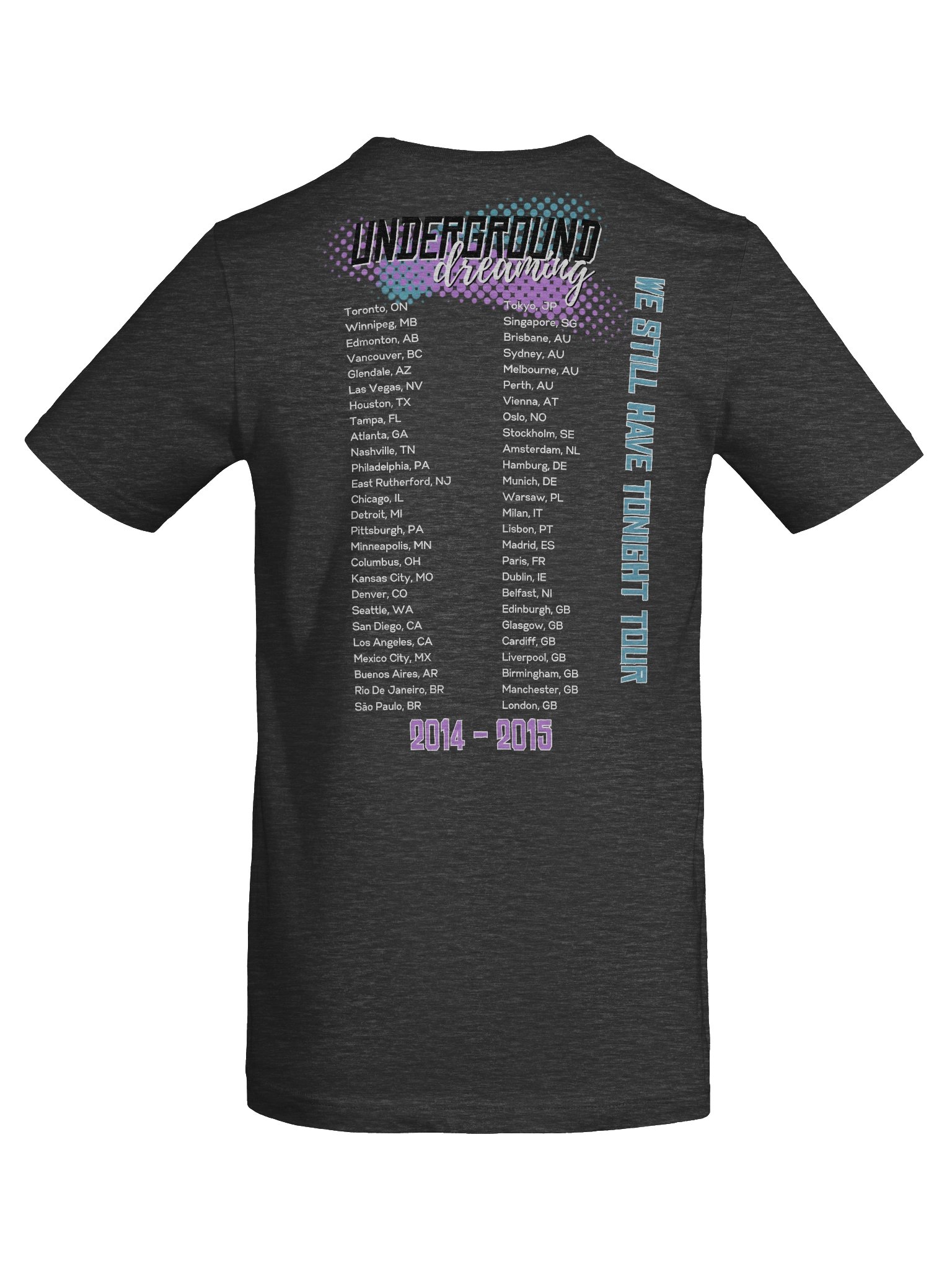 Underground Dreaming Tour T-Shirt (Dark Colours) product image (8)