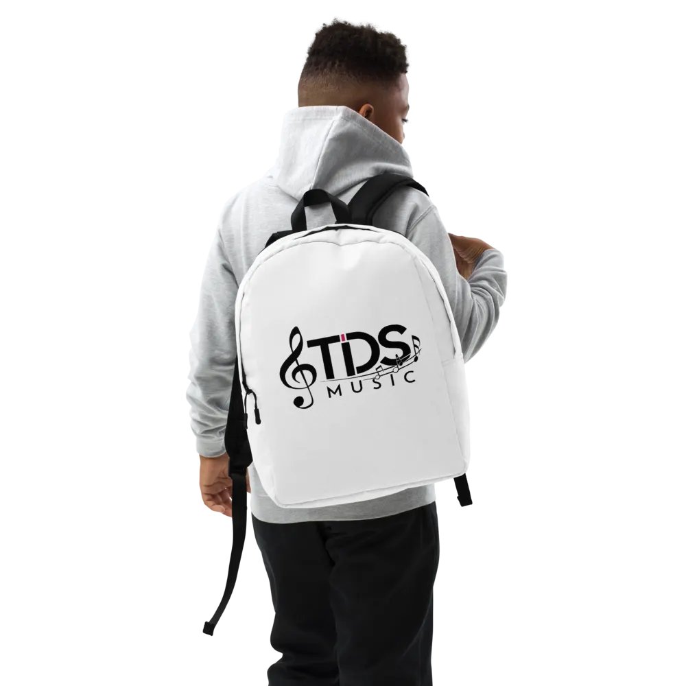 TDS Music Minimalist Backpack - All-Over Print, White, Water-Resistant, Fits 15" Laptop product image (12)