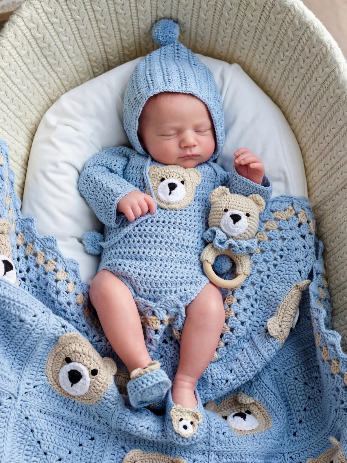 Teddy Bear Baby Rattle Crochet Pattern | Maisie and Ruth