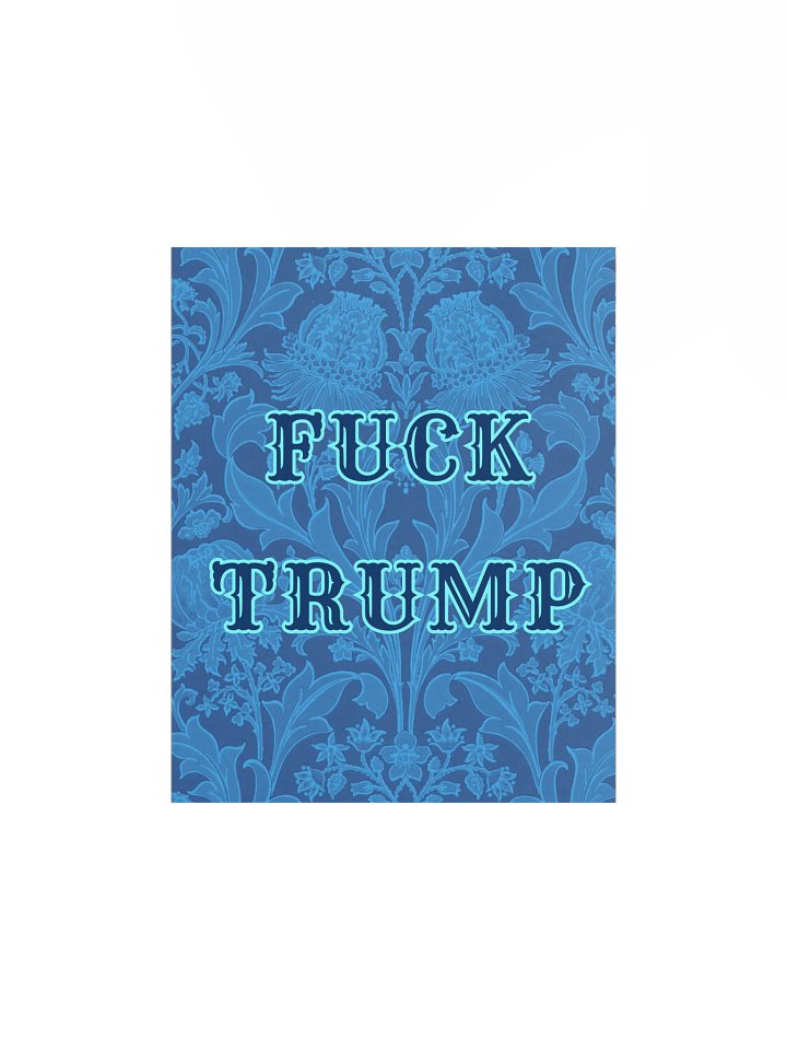 F*ck Trump Blue Vintage Wallpaper Print product image (1)