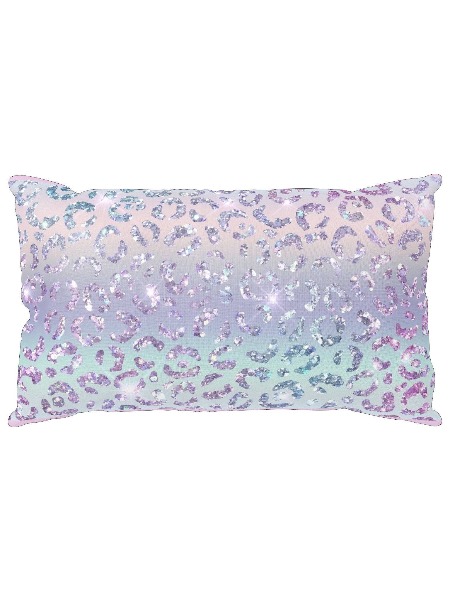 Iridescent Glitter Leopard Pattern All-Over Print Pillow product image (5)