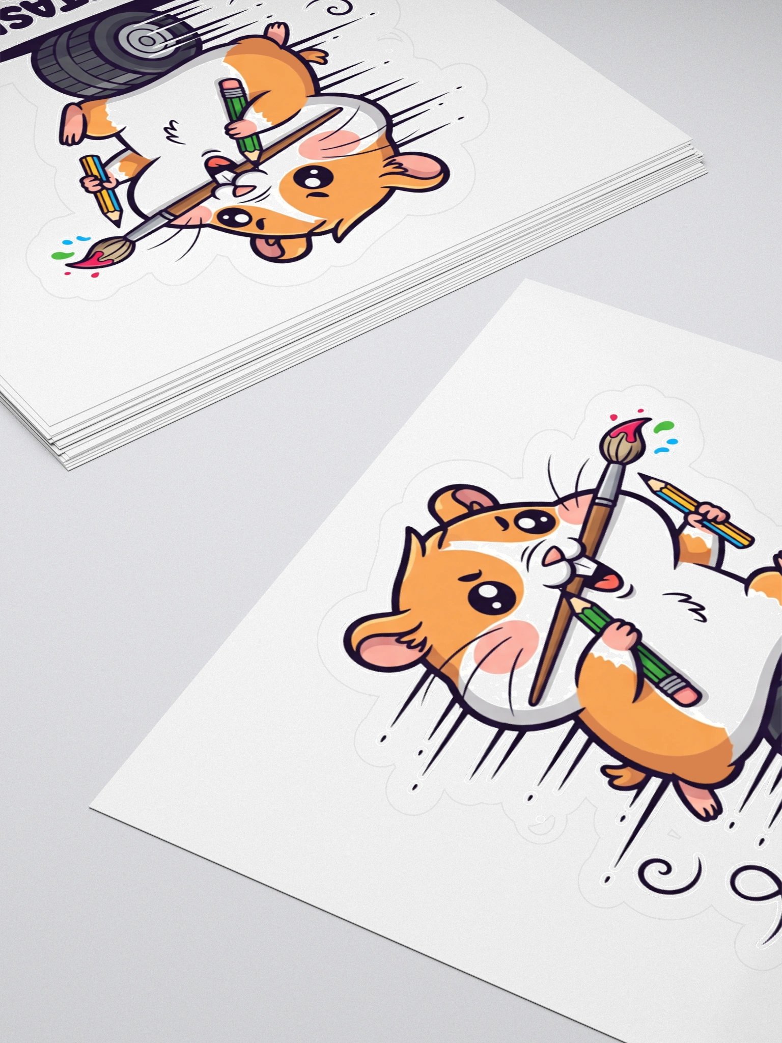 Hyper Hamster Kiss Cut Sticker product image (4)