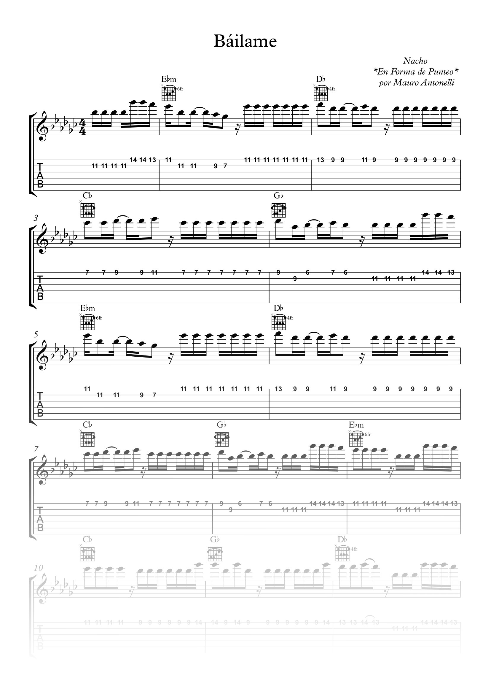 Bailame - Partitura + Tab + Acordes + Pista product image (1)