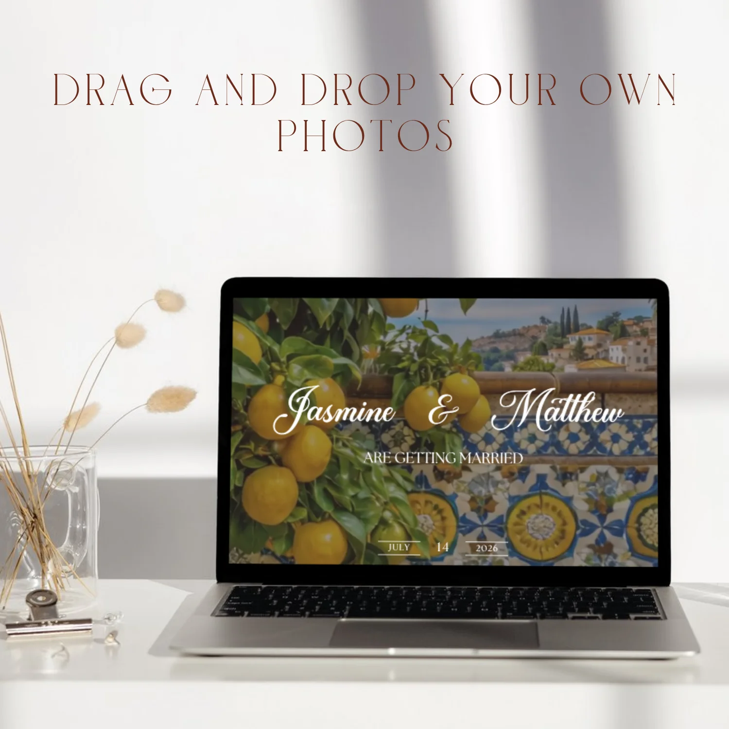Lemon Wedding Website Template | Amalfi Citrus Theme | Editable Canva Template | Destination Wedding | RSVP Website | 5x7 Invite Included product image (9)
