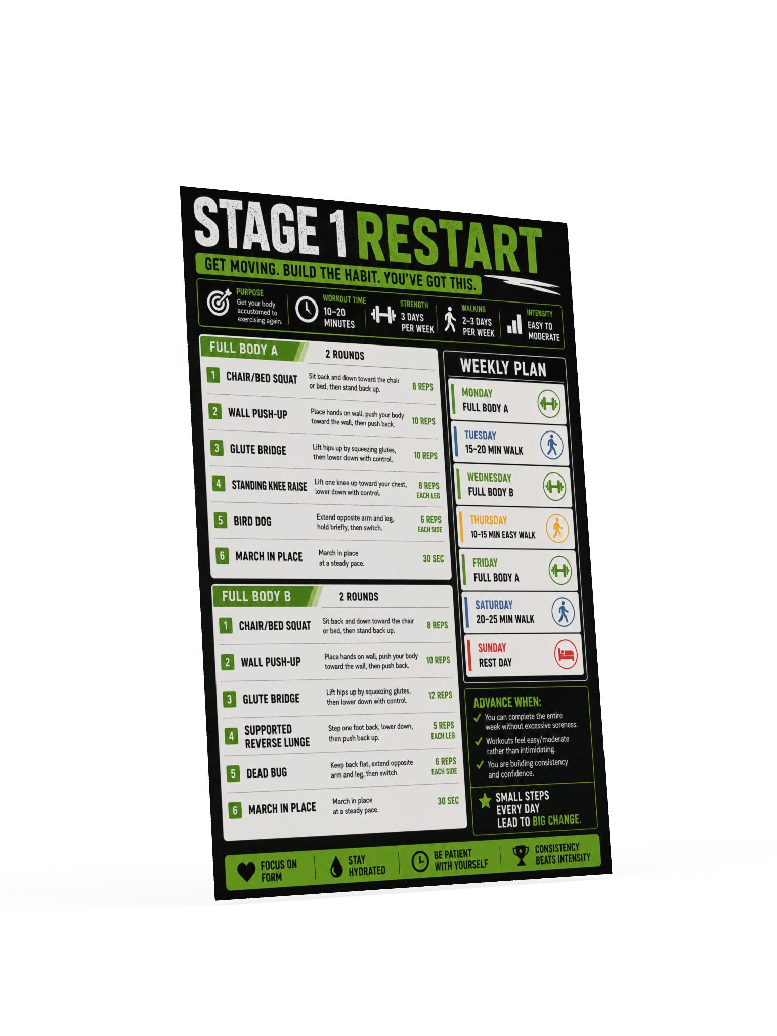 Stage 1 Restart Beginner Workout Poster product image (11)