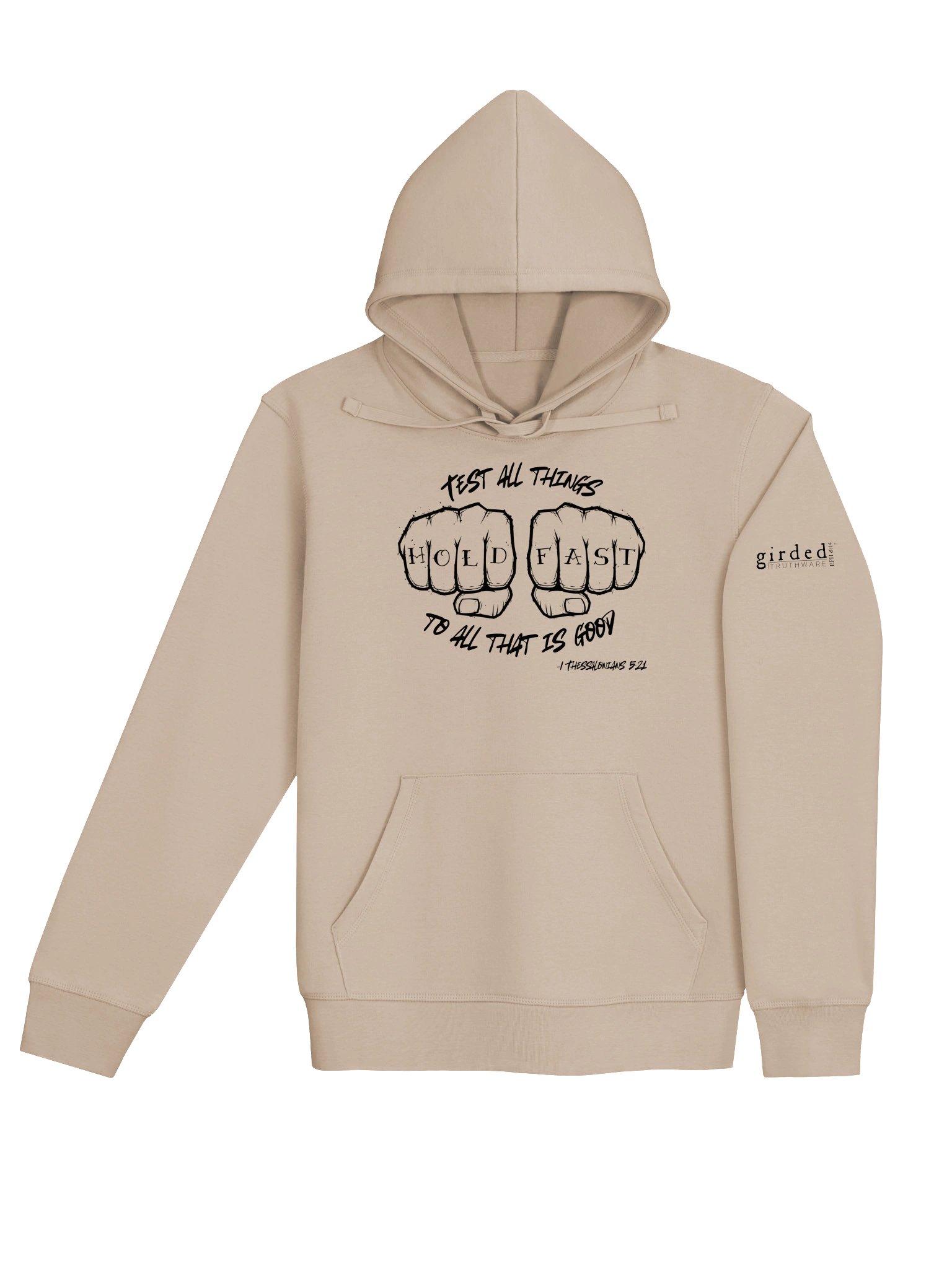 Hold To What Is Good 1 Thessalonians 5:21 Hoodie (Light Colored Hoodies) product image (4)
