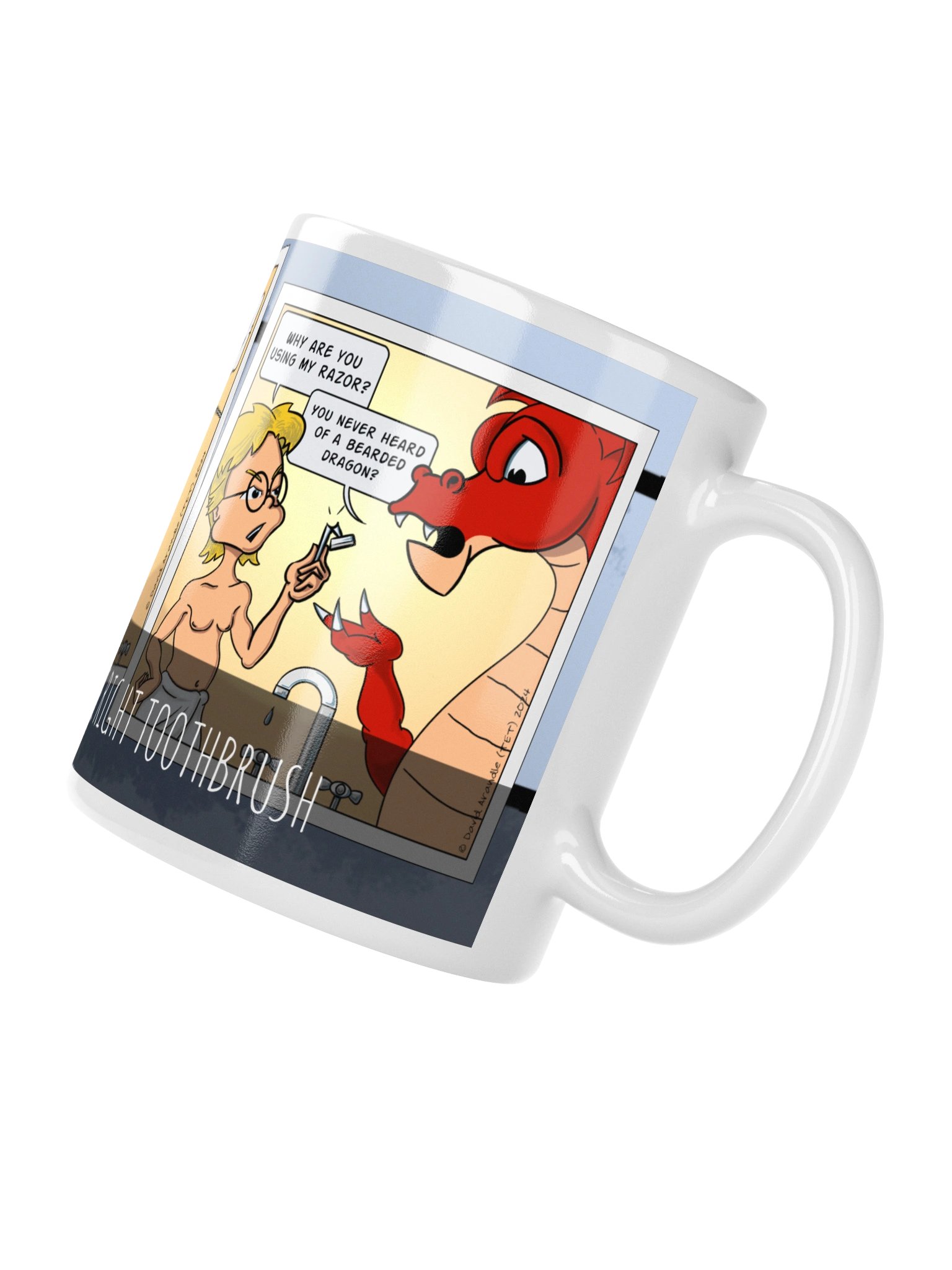Resident Dragon Comic Right Toothbrush Three-Panel Mug product image (4)