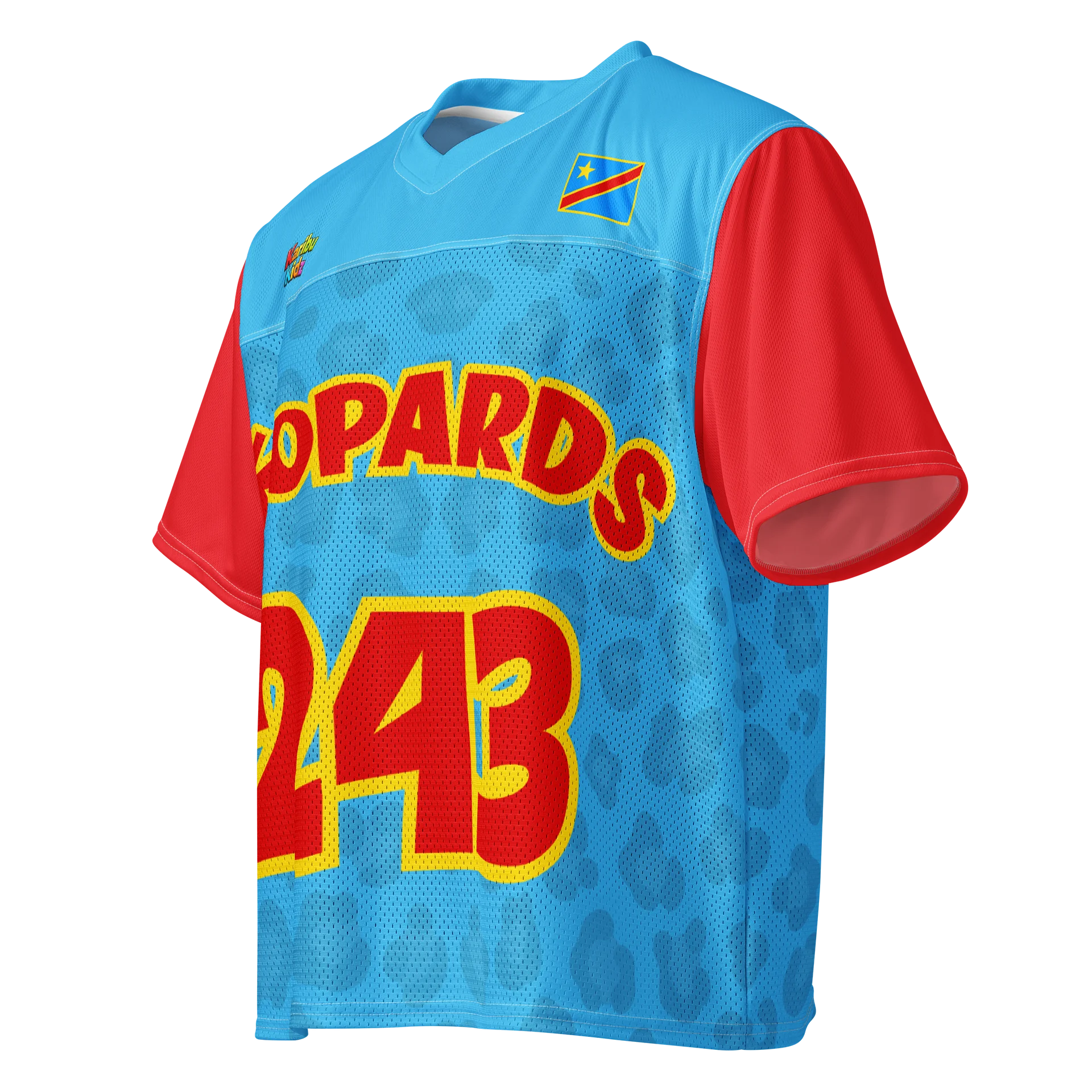BLUE & RED Tobeta Bango™ Léopards 243 Street Jersey product image (3)
