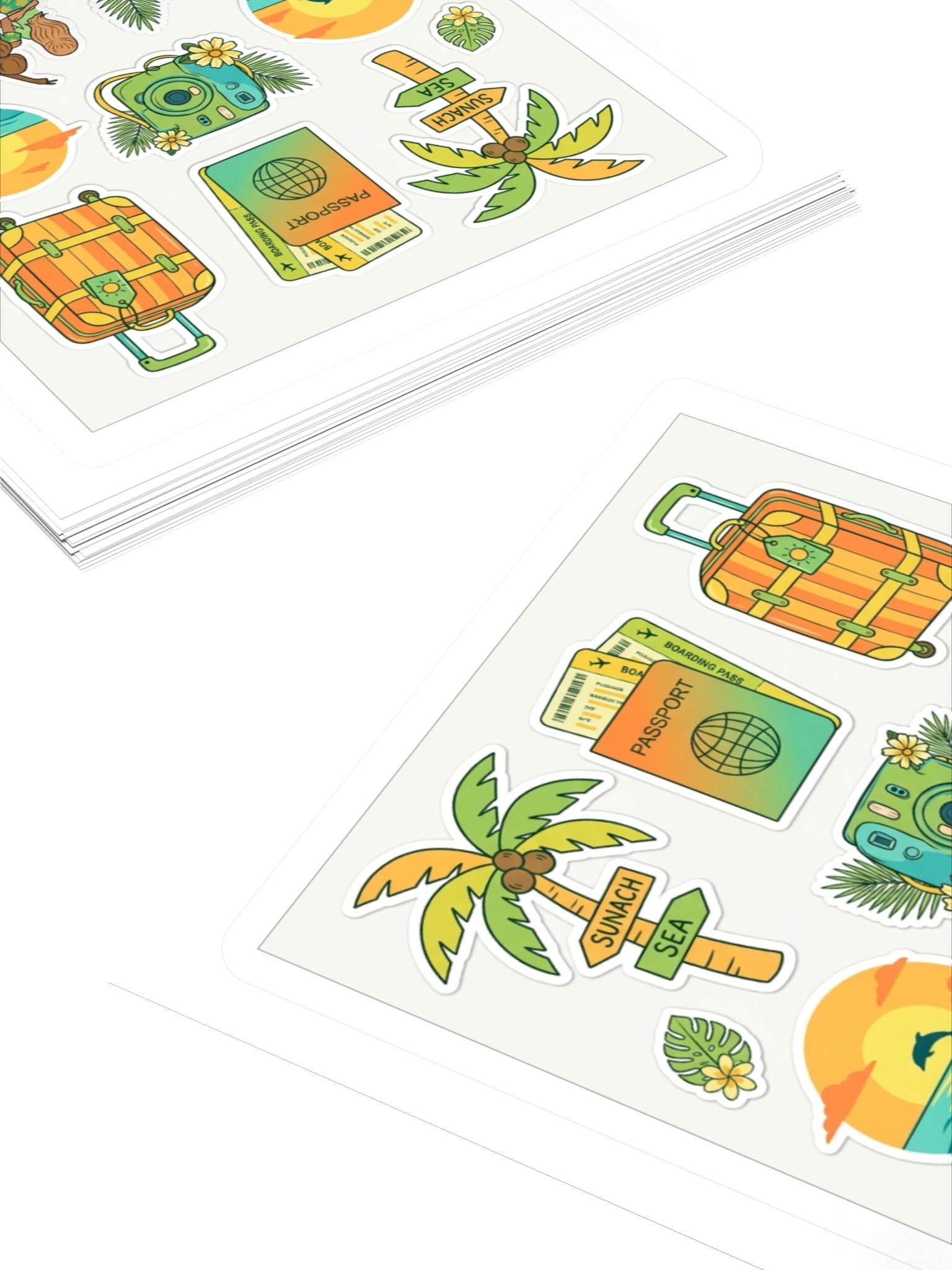 The Wanderlust Escape Sticker Sheet — Waterproof Tropical Travel Decals product image (4)