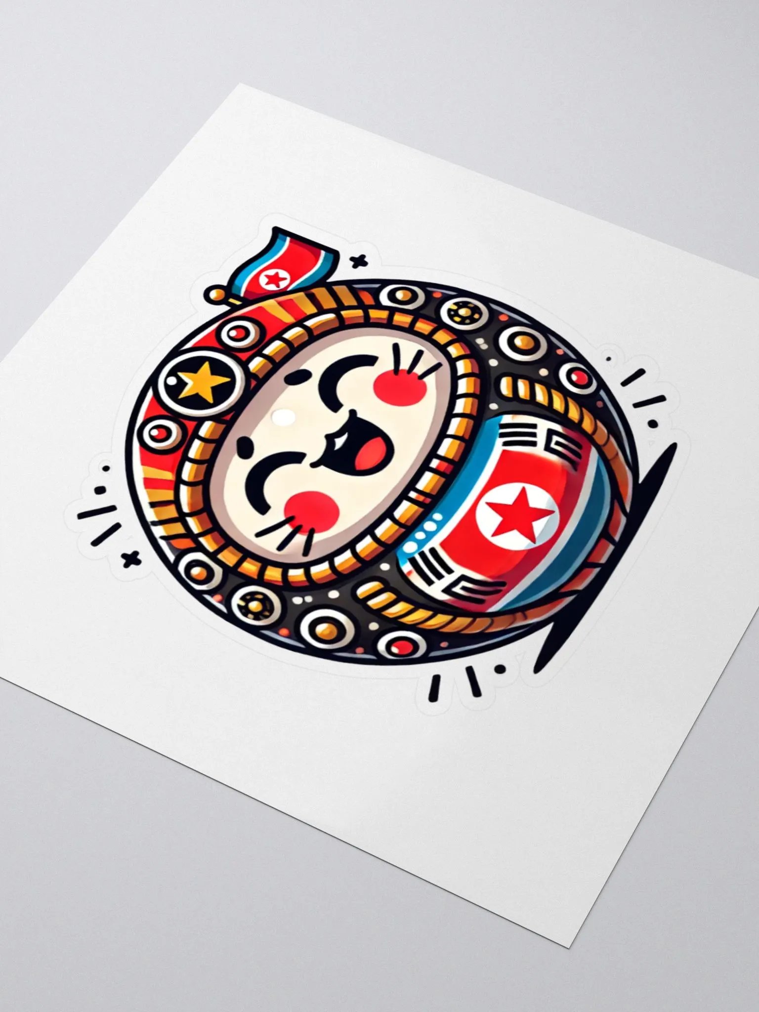 North Korean Daruma Stickers product image (4)