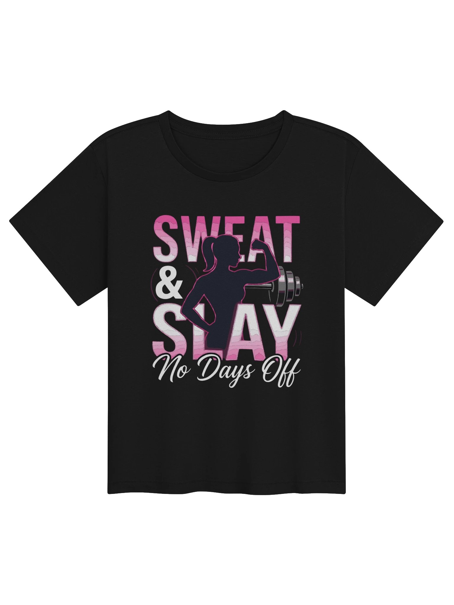 Sweat Stay Women's High-Waisted Gym Tee – Workout Top for Bodybuilders product image (5)