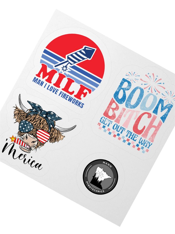 Patriotic Pyrotechnic Sticker Set product image (4)
